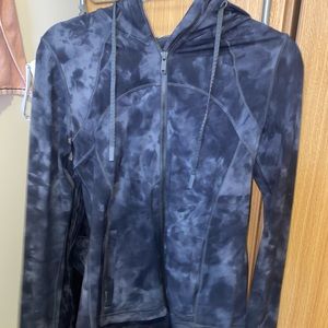 Lululemon Hooded Define Jacket *Nulu Sz 8 Diamond Dye Pitch Grey Graphite 28708